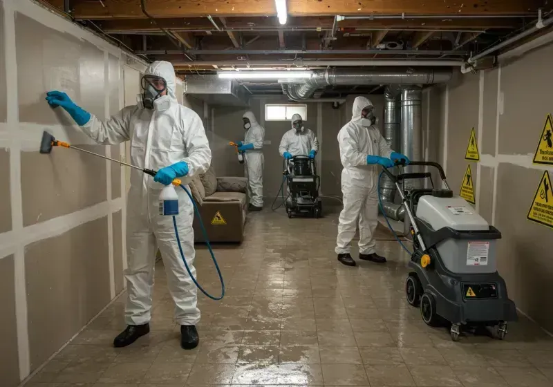 Basement Moisture Removal and Structural Drying process in Rosebud County, MT